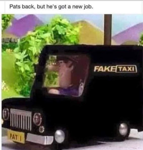 pats back but he has a new job