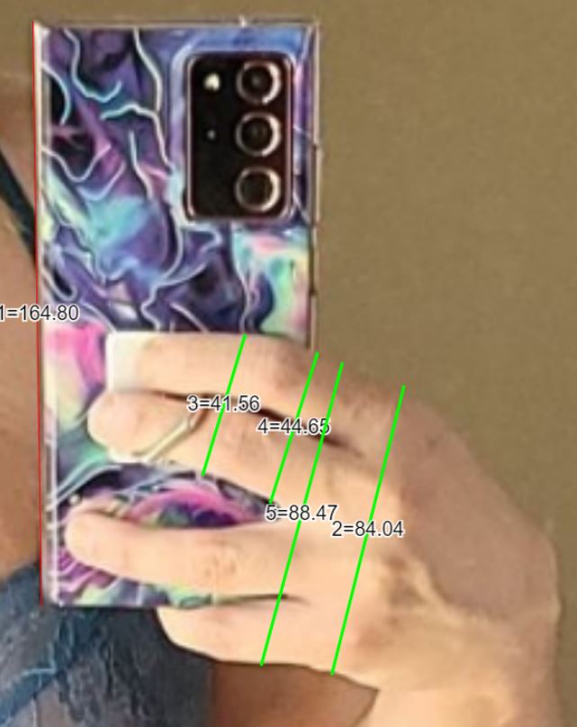 First Class JD cock measured with knuckle measurements of paris knight compared with phone Galaxy Note 20 Ultra